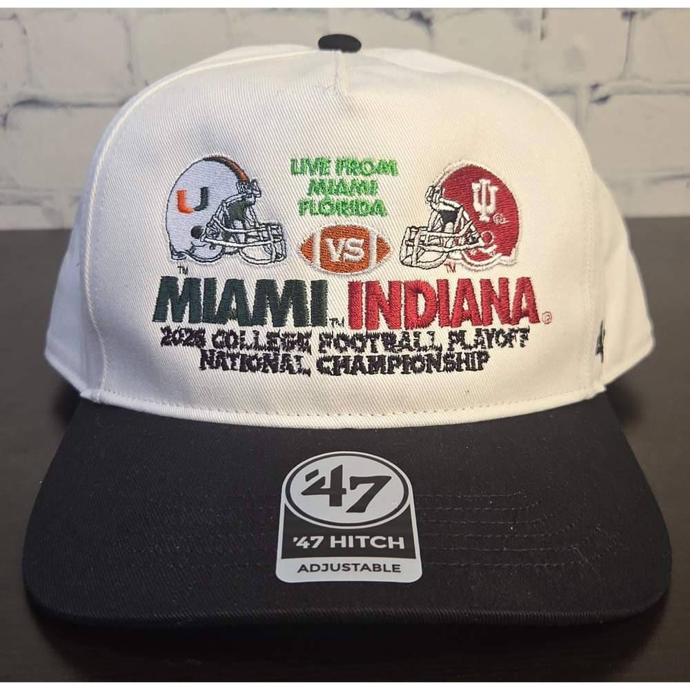 47 Brand Miami vs Indiana 2025 College Football Championship Hitch Snapback Hat